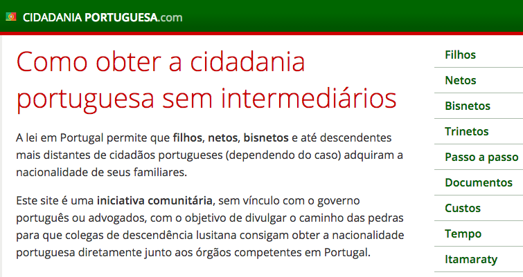 Cidadania portuguesa para bisnetos